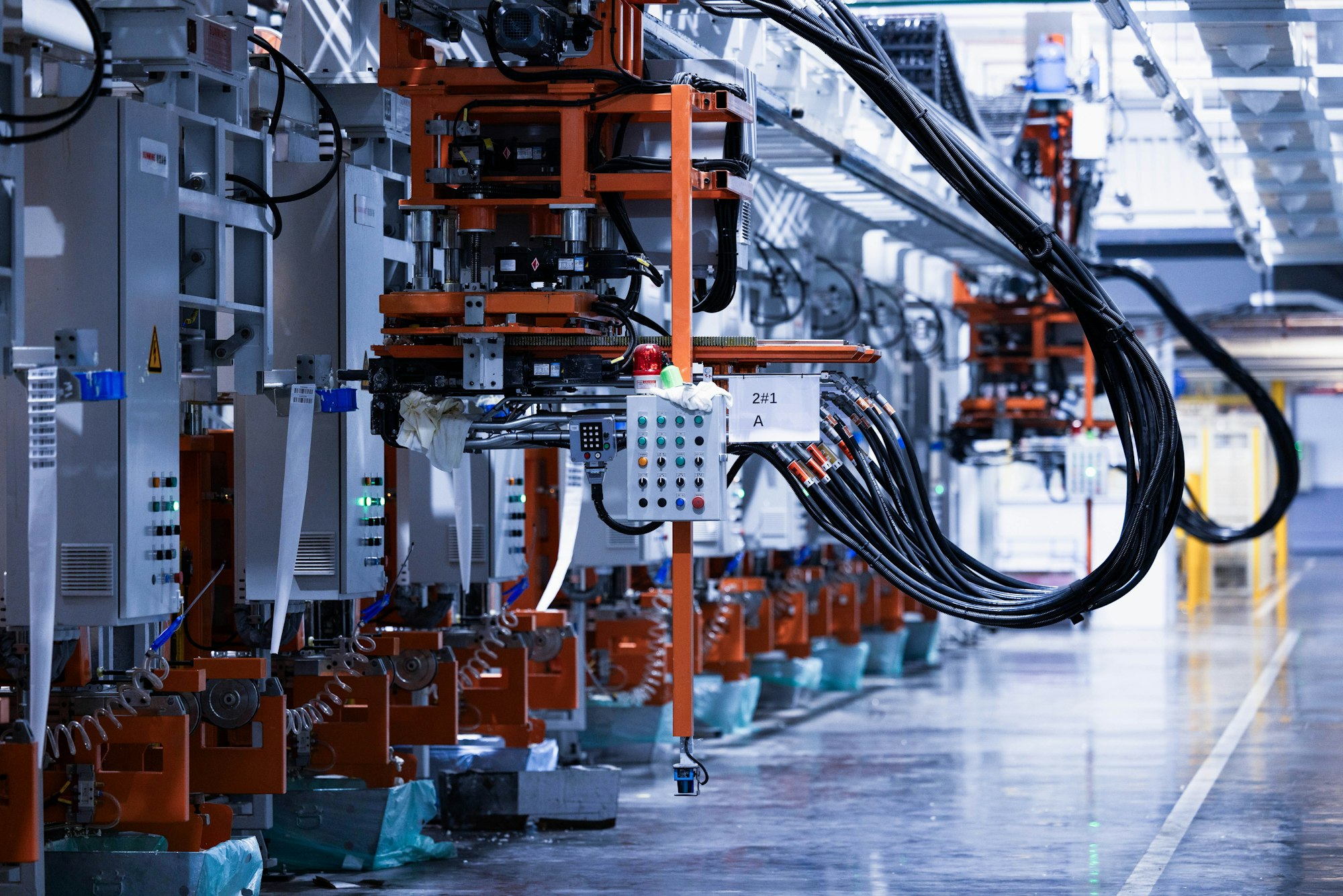 Electrical and control equipment on a plant floor